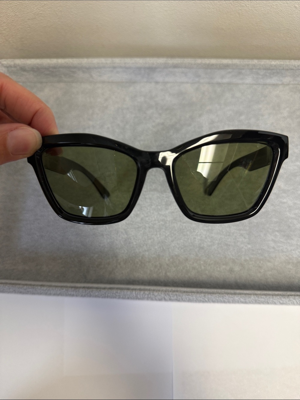 NWT Serengeti Rolla Glossy Black Cat-Eye Polarized Sunglasses Eyesize 54 - Picture 2 of 10